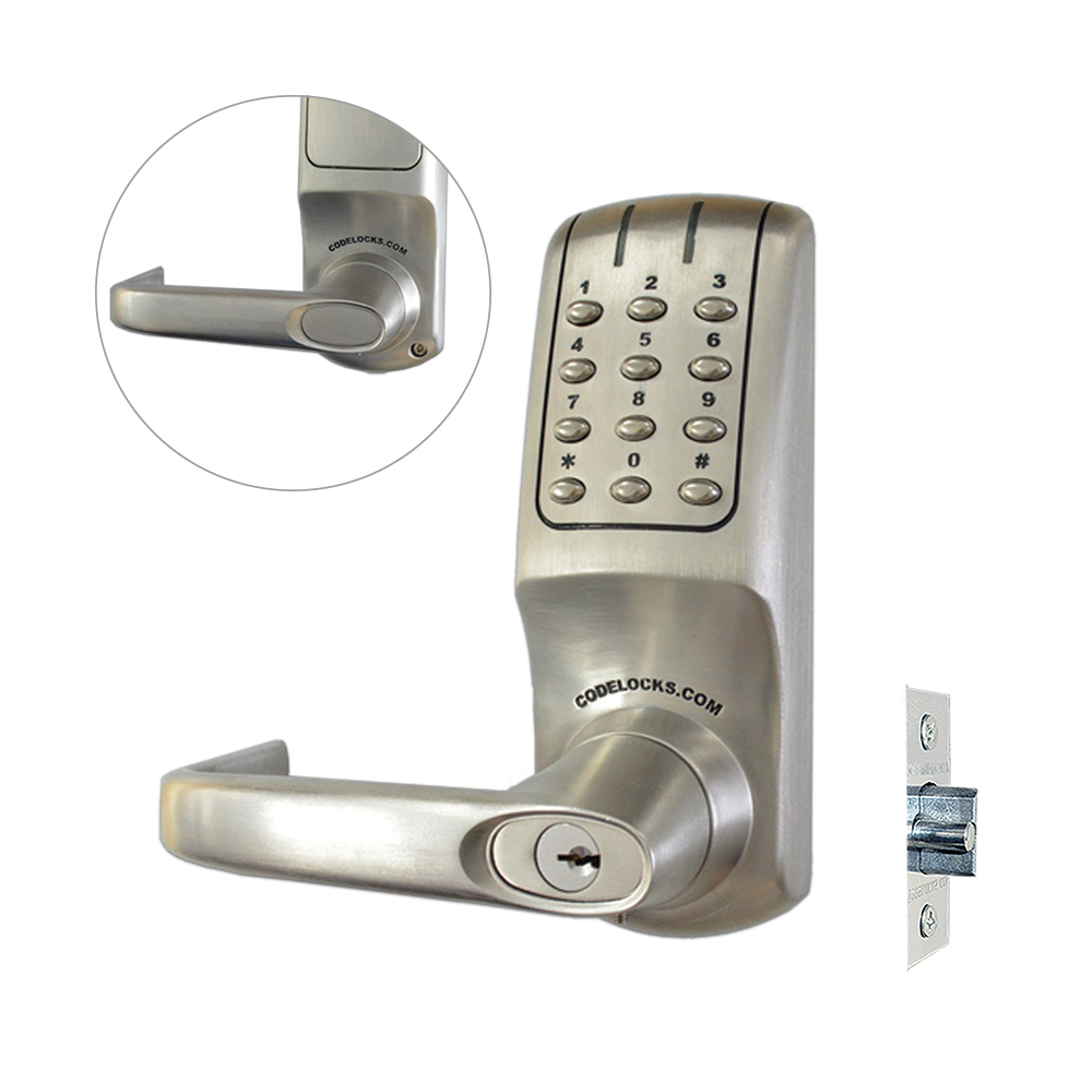 Codelocks CL5010 Heavy Duty Electronic Digital Lock with Key Override - Stainless Steel